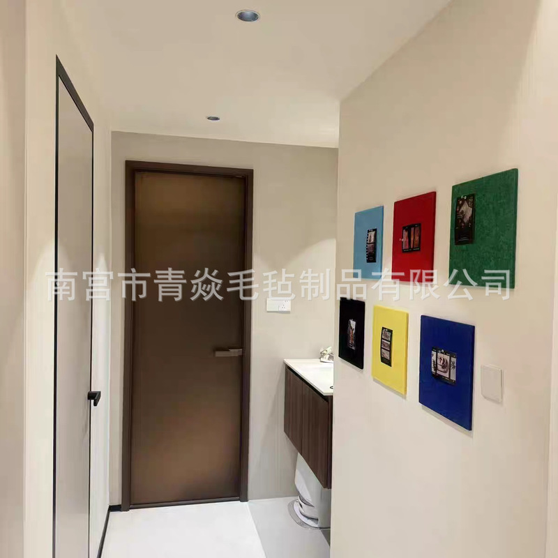 ins风多巴胺彩色毛毡板墙贴免打孔创意照片墙背景装饰diy展示墙|undefined