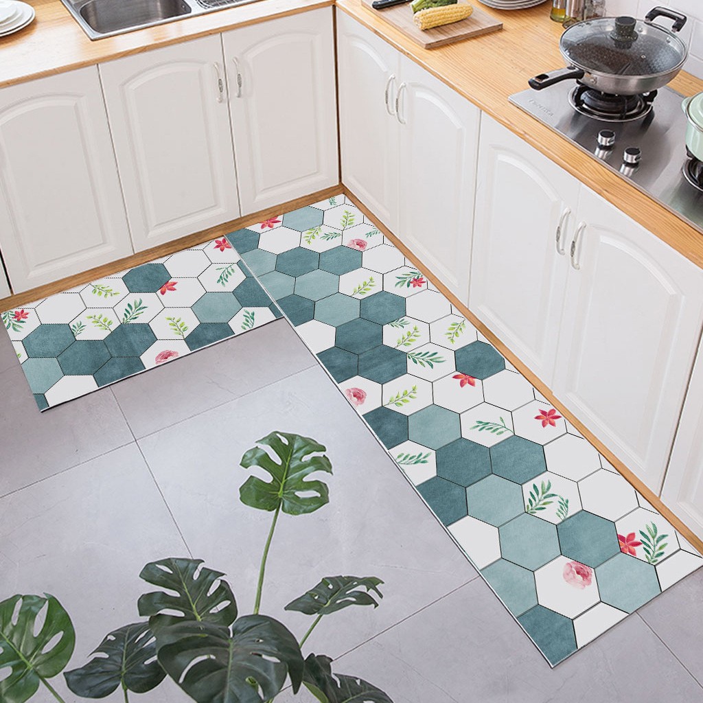 Geométrica ins Estilo nórdico cocina piso estera puerta Mat baño puerta Mat cocina alfombra absorbente