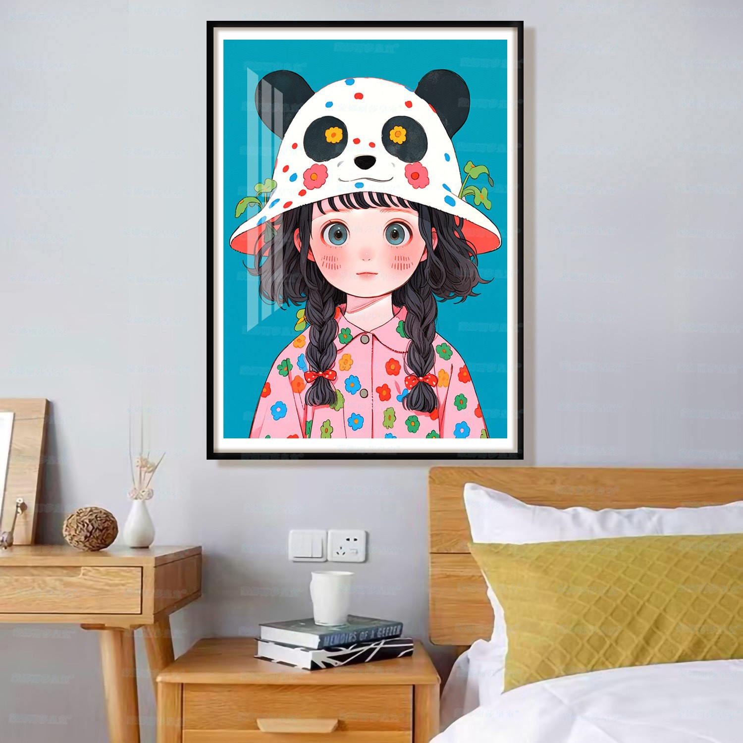 Mona Lisa serie de chicas cruzadas reales minimalistas niños cruzadas simples decoración de la sala de estar dormitorio image 4
