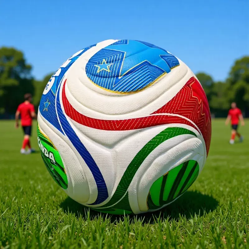 2026世界杯足球5号欧洲杯同款无缝贴皮pu胶粘4号机缝足球定制贴牌