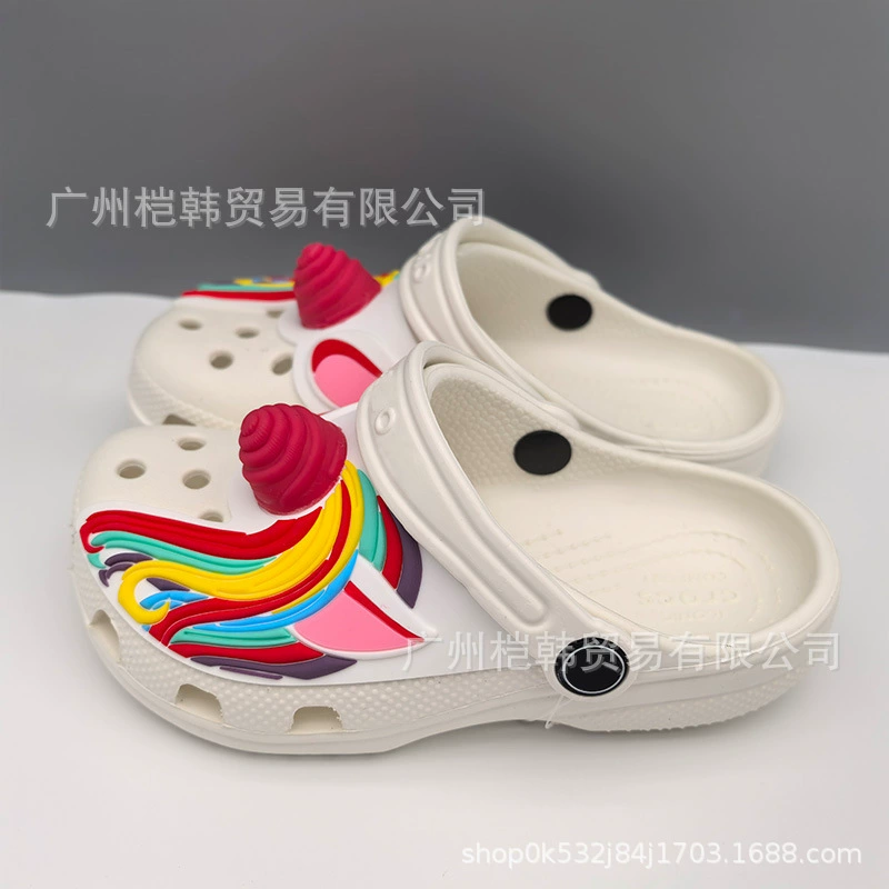 Cross Единорог звезда детская пещерная обувь летняя нескользящая сандалия мальчик Баотоу тапочки для девочек пляж оптом