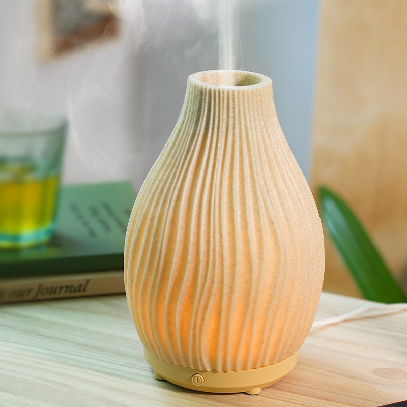 Purely Handmade Resin Ceramic Glass Bedroom Sleep Atmosphere Retro Ultrasonic Aromatherapy Machine Humidifier Factory