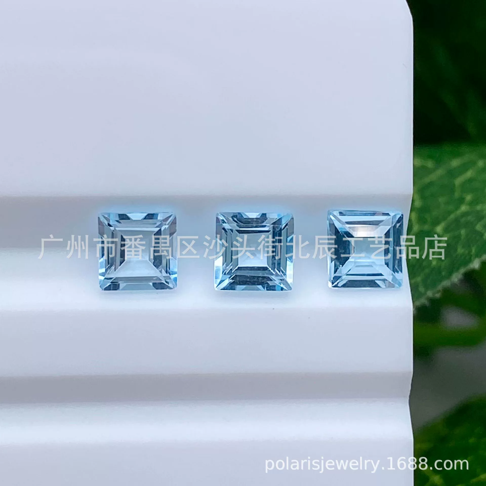 Натуральный небесно-голубой кристалл, квадратной формы, 2,0–10 мм, кристально чистый, голубой топаз, бриллиант и прозрачный драгоценный камень