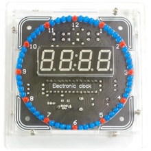 电子时钟套件 C51单片机光控温度DS1302旋转LED流水灯DIY制作散件