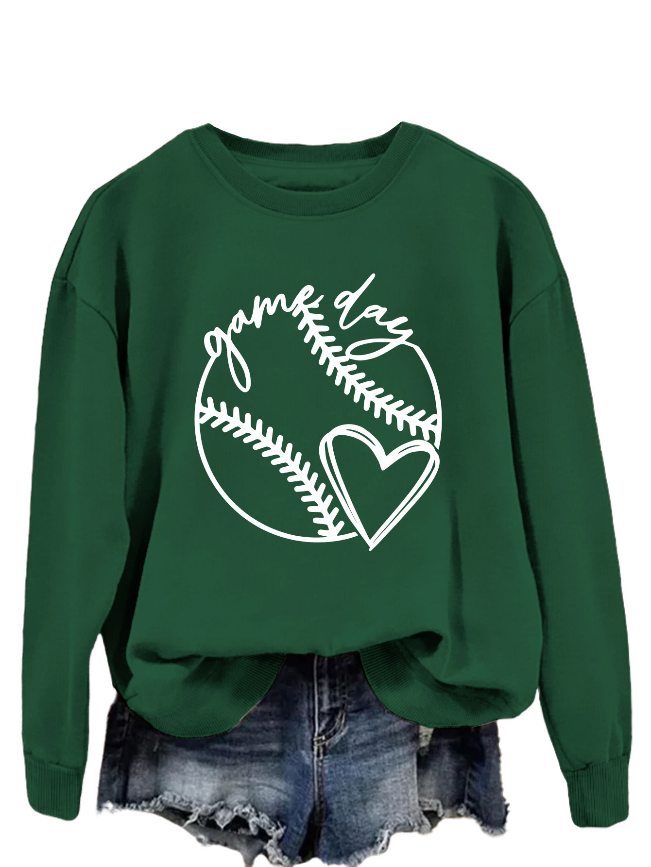 Dark green sweatshirt (white font)