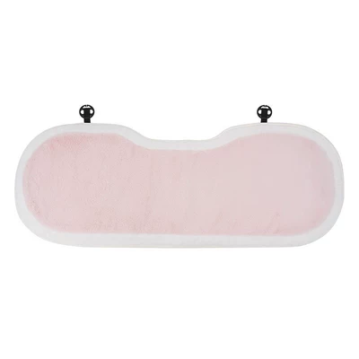 Waist support | Support Car Pillow - rabbit-fur-white-edge-pink-cushion-back