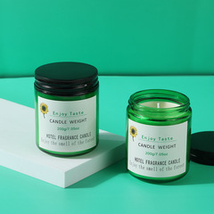 Large household green glass aroma candle wholesale wedding favor creative fragrance candle decoration gift