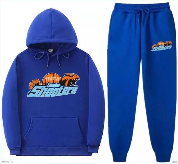 2023年新作 AliExpress Amazon トレンド メンズ＆レディース カジュアル フード付き裏起毛スウェット スポーツウェアセット トレンドスタイル|undefined