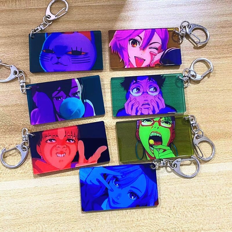 Dandadan Supernatural Armed Dandadan Dandadang Ayase Momo Takakura Kenba White Acrylic Keychain Pendant