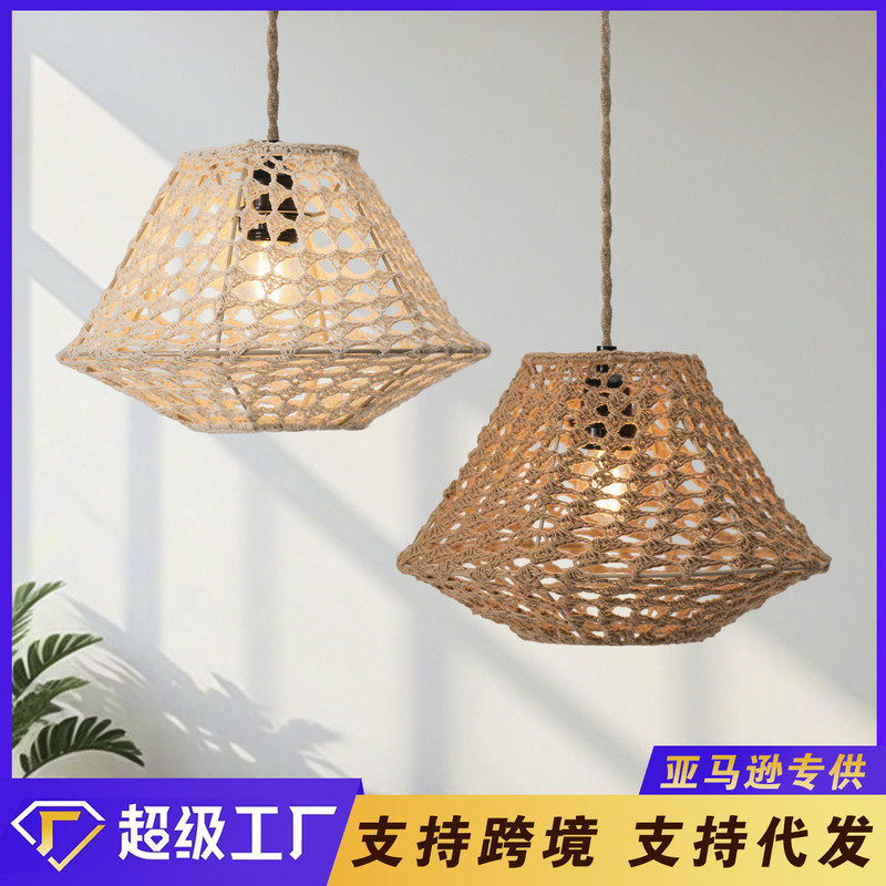 Bohemian style cotton rope woven lampshade high sense interior decoration lighting B & B hotel creative decoration lighting