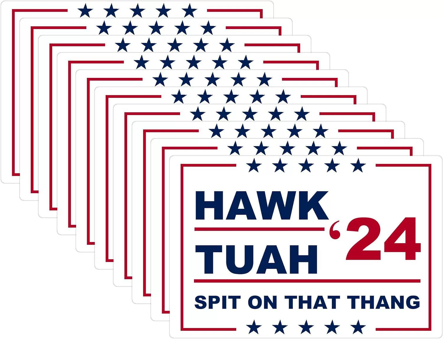 HAWK TUAH Отплёвывайте на ту вещь 10 шт наклейки, политически чувствительные темы
