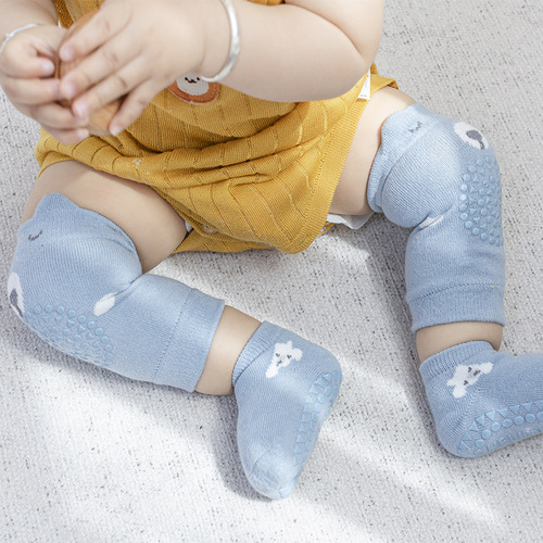 Baby kneepad set spring new type a baby learning to crawl anti-fall toddler crawling artifact children's floor socks
