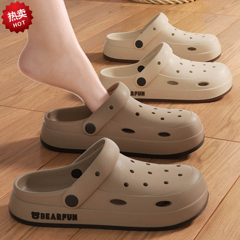 2024 новые пещерные туфли для мужчин летняя пара носить дома нескользящие пляжные булочки