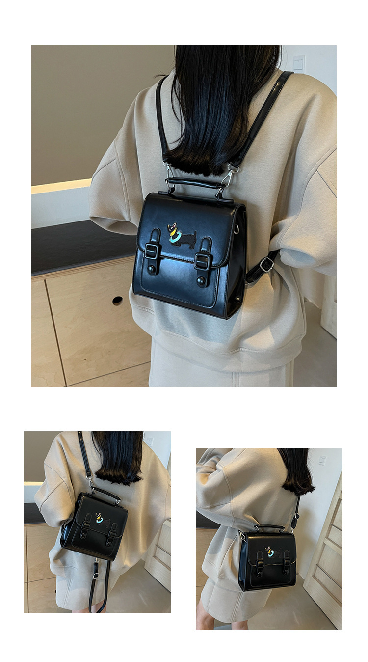 French contrasting color backpack Cambridge autumn/winter 2024 new trendy women's bag single shoulder crossbody handbag_voghion.com