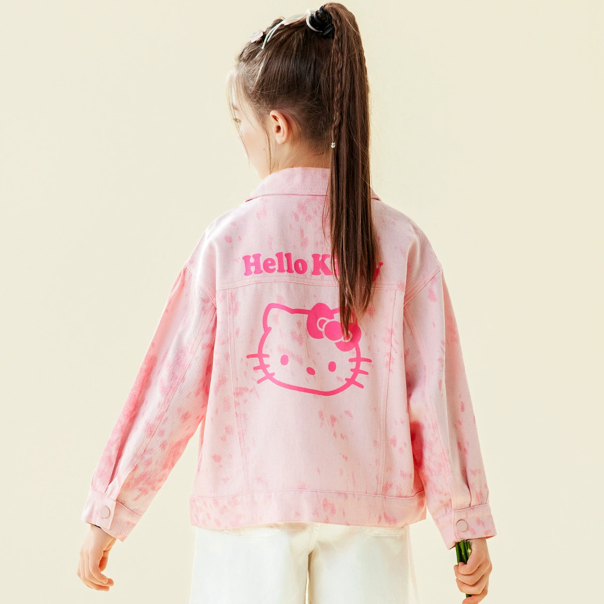 HelloKittyКиттиКот Весенний милый джинсовый жакет, 2024 год, для подростков