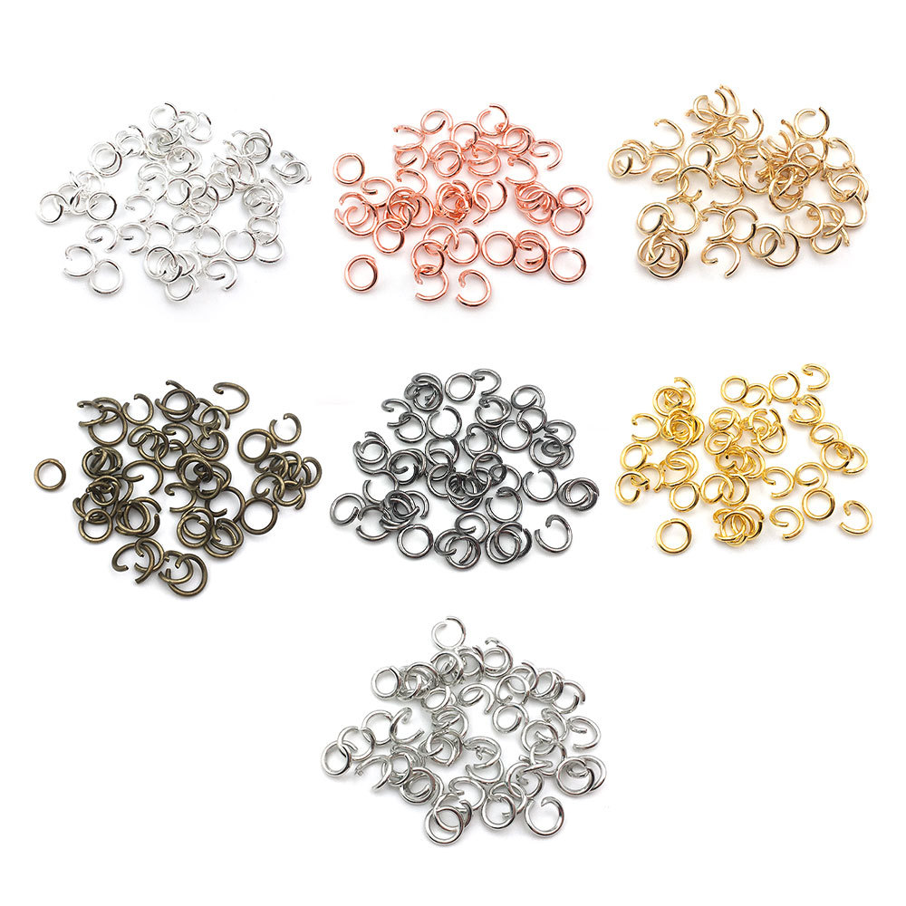 15g Open Jump Ring Single Ring O-Ring Connecting Ring Open Ring Connecting Ring DIY Jewelry Accessories Bracelet Material Kit Zhongcheng 2
