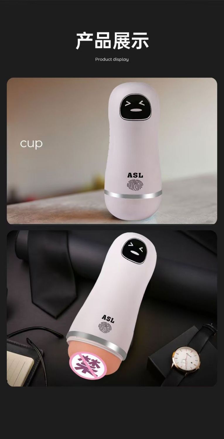 Vibrating Electric Masturbation Cup with Sound Feature, TPE Sleeve, Charging Cable and Stand Included — detail image 12