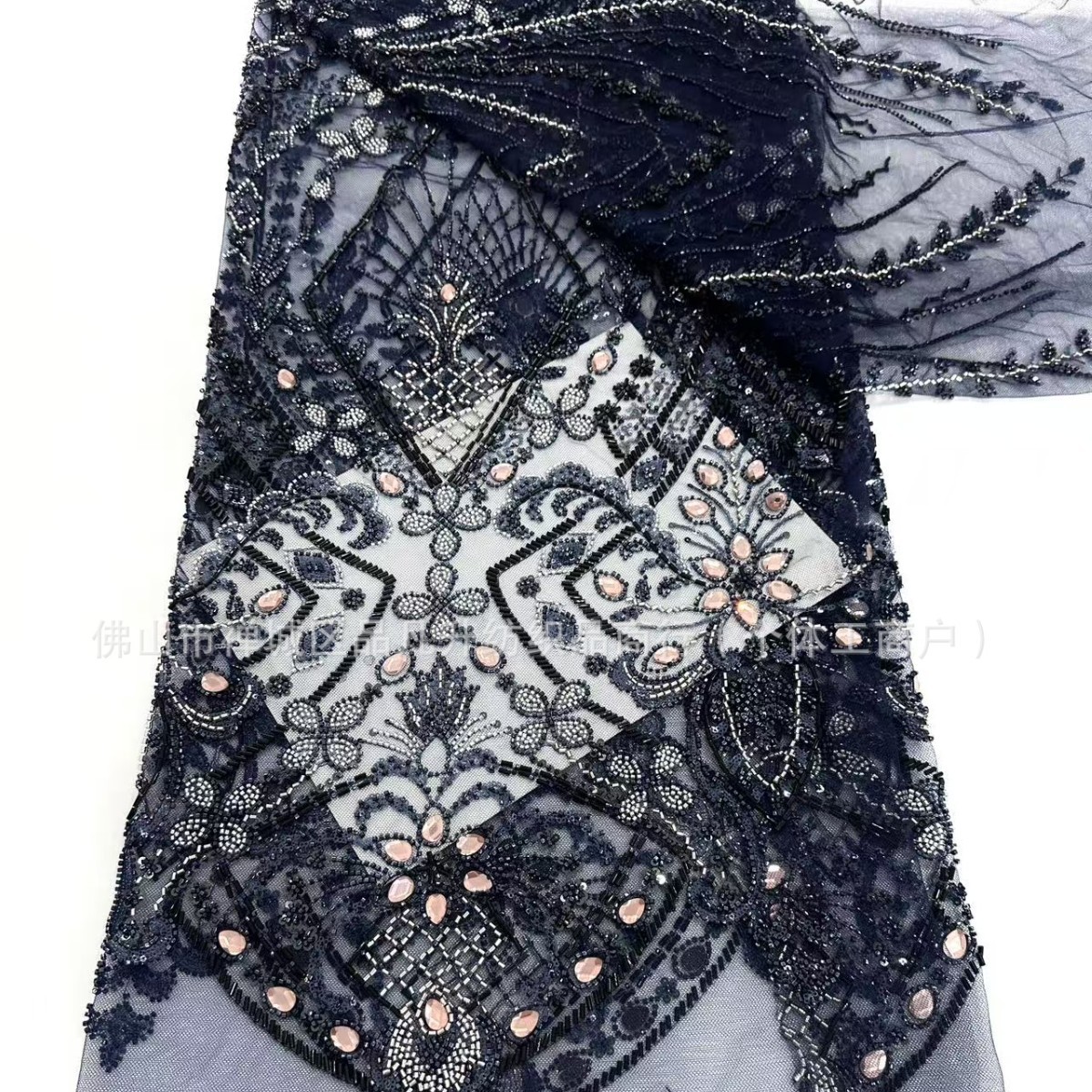 Alta sensibilidad brillante vestido de boda vestido de moda cena falda de pescado vestido tela bordada al por mayor transfronteriza