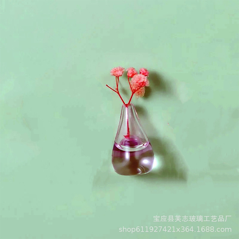 핑크색 꽃병 폭 18mm 높이 30mm 꽃 없음