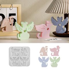 得意洋洋diy天使猫狗滴胶模具桌面家居饰品摆件石膏硅胶模具