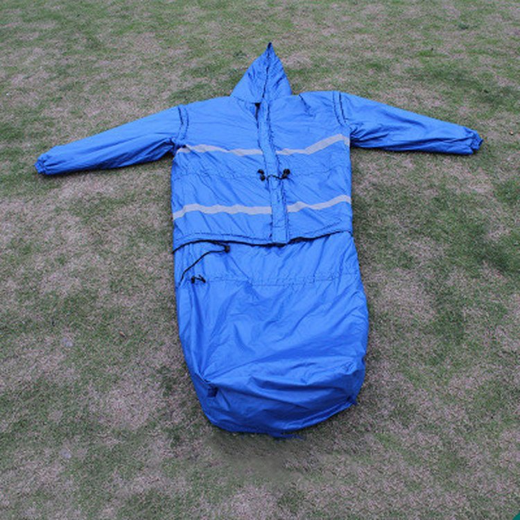 防汛救灾包裹式睡袋大衣式保暖睡袋天蓝色防水牛津布睡袋优惠