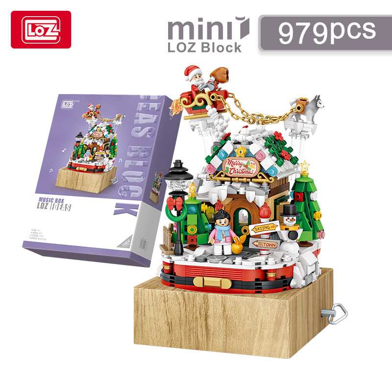Juguetes para niños, bloques de construcción en línea, juguetes de Navidad, regalos, juguetes de Navidad, decoración, puzzle, ensamblaje