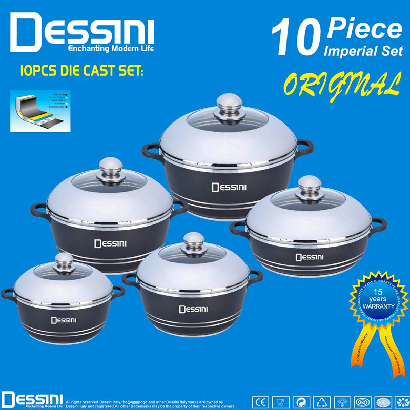 dessini10pcs set of pots and pans non-st...