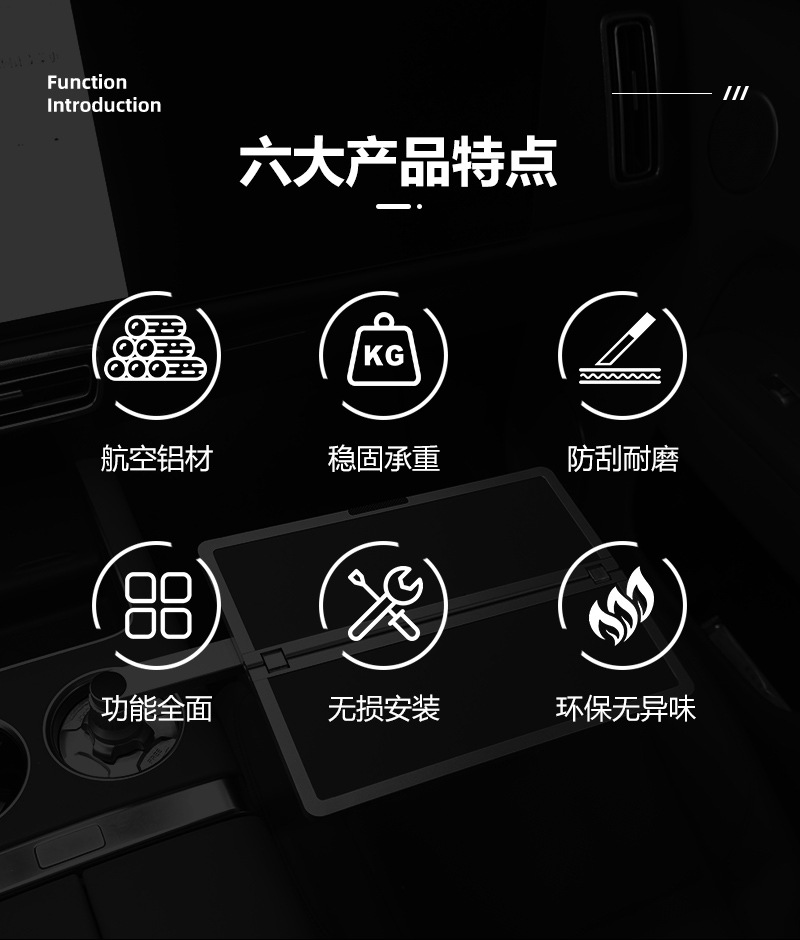 Ideal for Use in Cars Like Weilai, Xiaopeng, and Xiaomi, Floating Small Table Tray, Dining Tray, Small Round Table, Tea Tray, Office Computer Desk