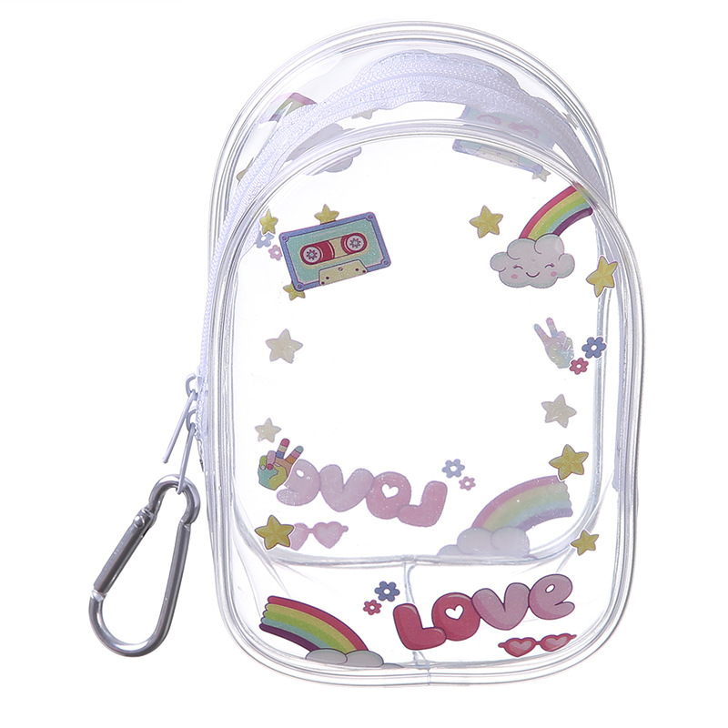 Bolsa transparente para muñecas Bubble Mart, bolsa de viaje, bolsa de almacenamiento, bolsa decorativa para salidas, bolsa de exhibición con accesorios colgantes.