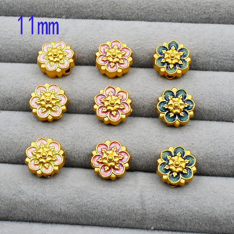 DIY Jewelry Flowers Sunflower Lotus Eight-Treasure Flower Braided Bracelet Buttons Tassels Alloy Accessories Materials Buttons DIY Jewelry Flowers Sunflower Lotus Eight-Treasure Flower Braided Bracelet Buttons Tassels Alloy Accessories Materials Buttons