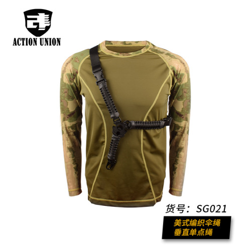 Cross-border Amazon Multifunctional American Braided Paracord Military Fans Outdoor Vertical Single Point Rope Tactical Suspender