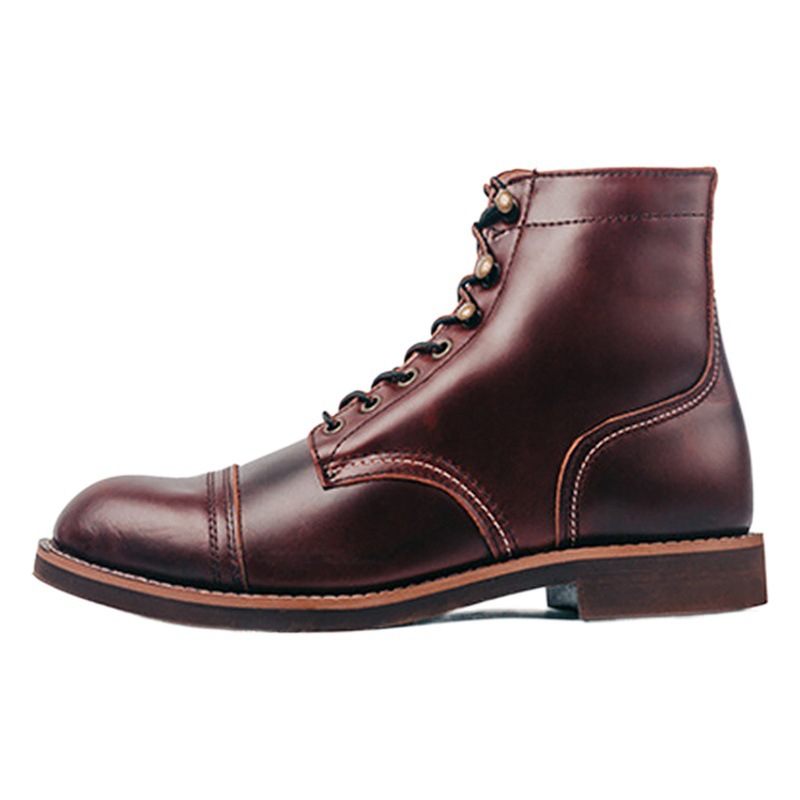 Ami Kaji 8111 Top Layer Cowhide American Style Retro Genuine Leather Desert Boots Viscose Martin Boots Motorcycle