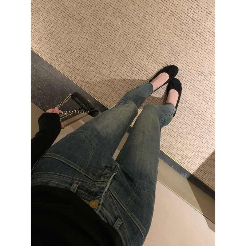 Titi Lady [Super Slimming] Women's Autumn Skinny High-Elastic Mid-High Waist Slimming Cropped Jeans