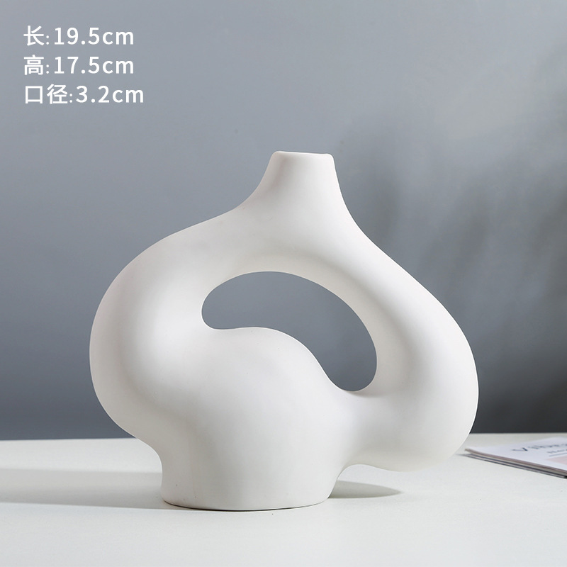 Jarrón de cerámica seca nórdica INS, creativo, para agua, decoración de oficina, sala de estar o comedor, para fotografía