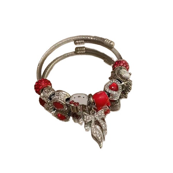 Beaded bracelet stainless steel handmade