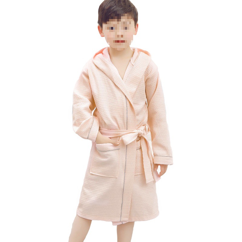 Children's cotton quick dry thin bathrobe for boys