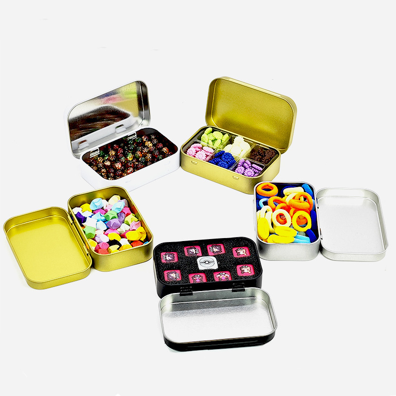 Manufacturer frosted iron fishing gear business card medal jewelry one-piece flip silver universal tinplate box packaging Manufacturer frosted iron fishing gear business card medal jewelry one-piece flip silver universal tinplate box packaging