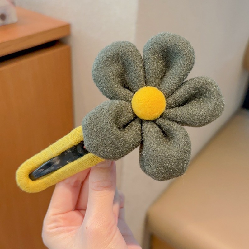 Flores grandes clip de boca de pato para mujeres cabeza trasera clip de cabello de alta sensibilidad más clip lateral agarrar clip de cabello