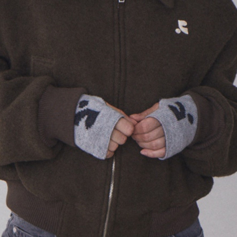 Correct restandrecreation South Korea Niche Korean Knitted Finger Gloves Women rr Wool Gloves Women