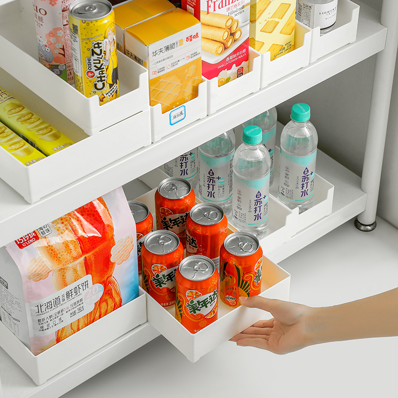 Japanese desktop storage cosmetics storage box kitchen tableware compartmentalization partition stacking storage box