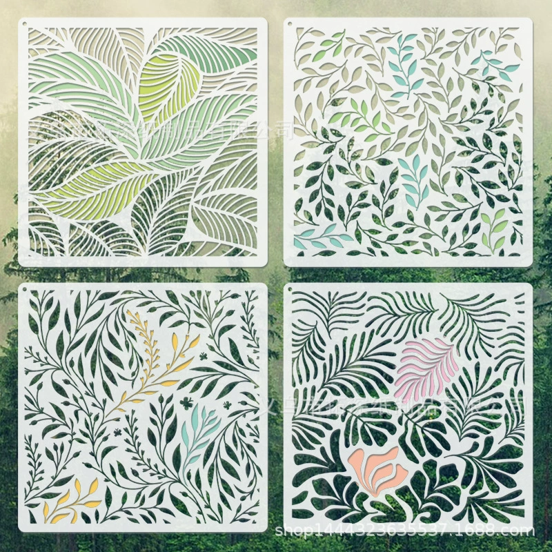 Амазонские растения листья текстуры рисунок шаблон DIY рисованной граффити