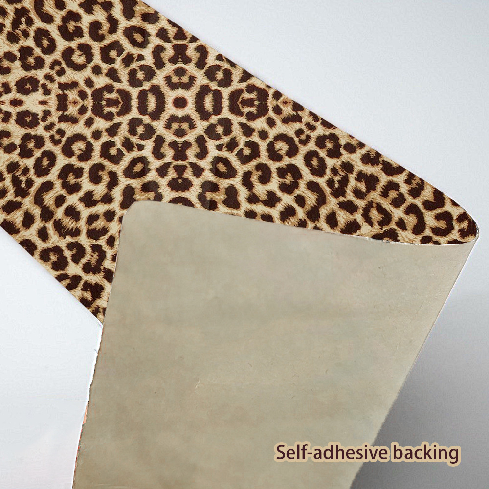 Cross-Border Car A/B Pillar Universal Self-Adhesive Leopard Print Fabric National Trend Modification Personalized Interior Accessories Film