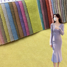 现货TR粗针毛线面料 250g人棉毛线螺纹针织布 玩偶服帽子毛衣面料