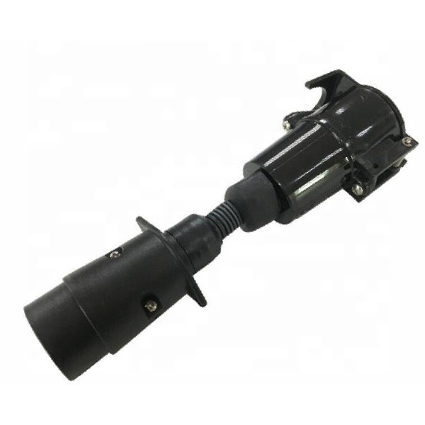 拖车适配器5针大圆拖车插头至7针大圆拖车插座欧盟型船用房车连接