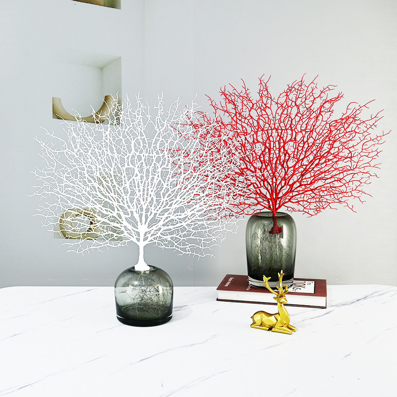 Plastic Peacock Branch Coral Branch Coral Branch Red Detachable Artificial Tree Photo Studio Photography Decorative Coral Dead Branch