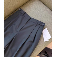 闭眼入无D推荐！客供意大利~精纺羊毛小阔腿西装裤女直筒高腰显瘦