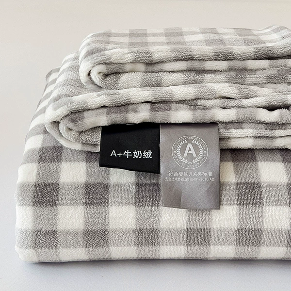Gray grid [thick warm milk velvet]