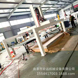 成品木饰面板PUR平贴机 自动上下板大板PVC冷胶贴面机图片