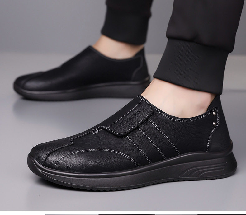 Giày lười nam da PU đế mềm nhẹ, gót thấp 1–3 cm, mũi tròn, thoáng khí — DT7901 màu nâu, DT7901 màu đen chi tiết 19