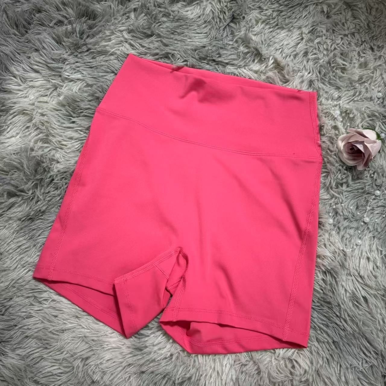 Pantalones cortos de yoga de acondicionamiento de verano corredores ajustados de cintura alta velocidad secos transpirables pantalones cortos desnudos image 10